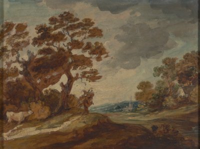 Paisagem: Vaca em primeiro plano esquerdo finnish tekijältä Gainsborough Dupont
