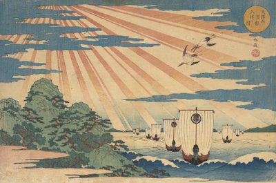 Tempozan Man-Line Nu-Shin piirustus, 1838. tekijältä Gakutei