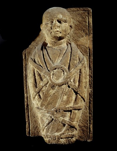 Art Gallo Romain: ex-voto, joka edustaa kapaloa. Kalkkikiviveistos. Saint Germain En Laye, antiikkimuseo tekijältä Gallo Roman Gallo Roman