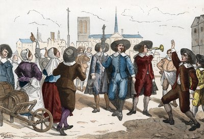 Miehet myyvät viiniä, c. 1630-1640 tekijältä Garcia (after)