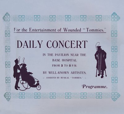 Mainos konserttiin, 1917 tekijältä Garratt and Atkinson