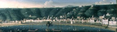 Näkymä Napoliin mereltä Castel dellOvon ja Chiaian esikaupunkien kanssa, 1731 tekijältä Gaspar Butler