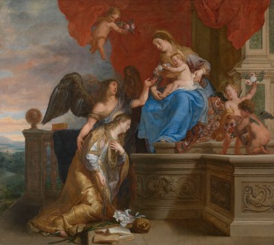 Die Krönung der heiligen Rosalia tekijältä Gaspar De Crayer
