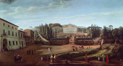 Villa Aldobrandini (öljy kankaalle) tekijältä Gaspar van Wittel