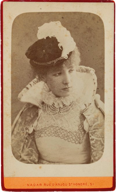 Sarah Bernhardtin muotokuva 1844-1923, noin 1865. tekijältä Gaspard Félix Nadar
