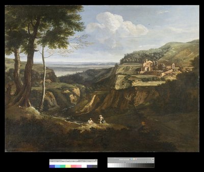 Näkymä Camaldolin luostariin Frascatin lähellä, 1670-75. tekijältä Gaspard Poussin Dughet