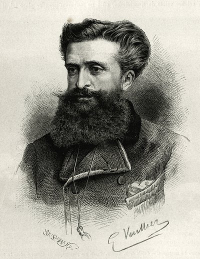 Tri Gustave Lebonin (1841-1931) muotokuva. G. Vuillierin kaiverrus havainnollistamaan tarinaa La Syria d