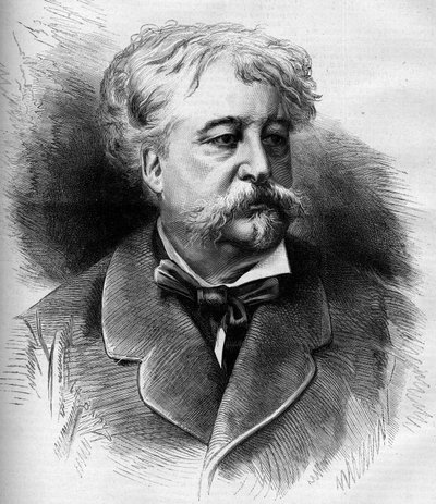 Jules Noriacin (1827-1882) muotokuva ranskalainen kirjailija, kriitikko ja toimittaja. G. Vuillierin kaiverrus "" Le Monde Illustré" -julkaisussa nro 1332, 7. lokakuuta tekijältä Gaston Vuillier