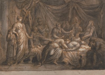 Andromache suree Hectorin kuolemaa tekijältä Gavin Hamilton