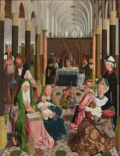 Pyhä sukulaisuus. Noin 1495 tekijältä Geertgen Tot sint Jans