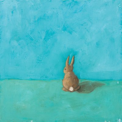 Little Bun, 2018 (öljy laudalle) tekijältä Genevieve French