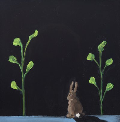 Yökaniini, 2019 (öljy kankaalle) tekijältä Genevieve French