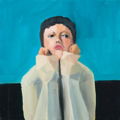 Sulky-tyttö, 2016 (öljy kankaalle) tekijältä Genevieve French