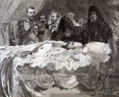 Tsaari Aleksanteri III:n kuolema marraskuussa 1894. tekijältä Gennaro Amato