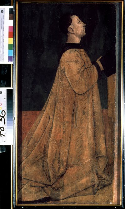 ""Patriisilaisen muotokuva, rikkaan perheen jäsen keskiaikaisessa Italiassa"" (Patrician muotokuva) Gentile Bellinin maalaus (noin 1429-1507) Länsi- ja itämaisen taiteen museo, Kiova tekijältä Gentile Bellini