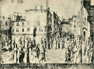 Kulkue Venetsiassa, 1400-luvun puolivälissä, 1943. tekijältä Gentile Bellini