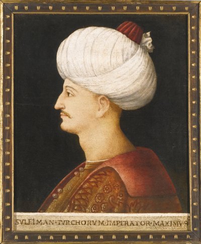 Sulttaani Suleiman I Suuri, n. 1520 tekijältä Gentile Bellini