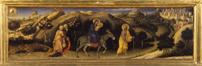 Lento Egyptiin (Predella of the Adoration of the Magi, Pala Strozzi) tekijältä Gentile da Fabriano