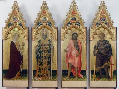 Quaratesi Polyptych, Pyhän Maria Magdaleenan, Pyhän Nikolauksen Barilaisen, Pyhän Johannes Kastajan ja Pyhän Yrjön neljä pyhää tekijältä Gentile da Fabriano