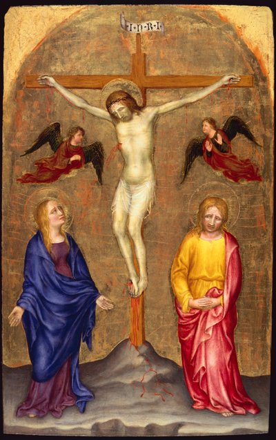 Ristiinnaulitseminen (tempera paneelissa) tekijältä Gentile da Fabriano