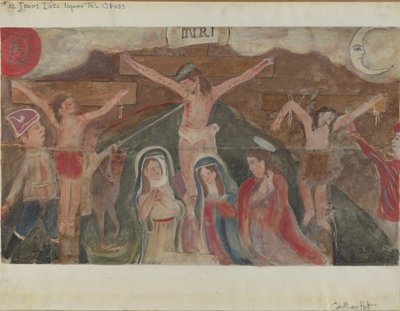 Ristin asema nro 12: Jeesus kuolee ristillä, n. 1936. tekijältä Geoffrey Holt