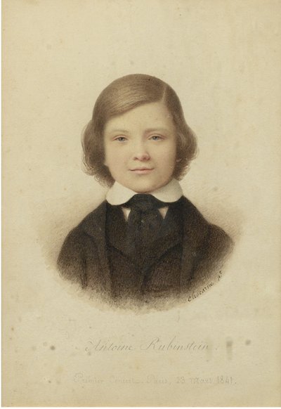 Anton Rubinstein 1829-1894, 12-vuotiaana, 1841 tekijältä Geoffroy Alphonse Chocarne