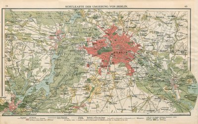Schulkarte der Umgebung von Berlin tekijältä Geographische Anstalt von Velhagen und Klasing
