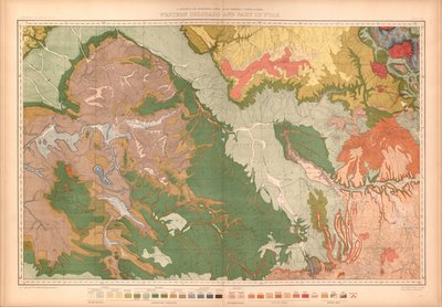 Coloradon ja osien viereisen alueen geologinen ja maantieteellinen atlas, tekijältä Geological And Geographical Survey Of The Territories