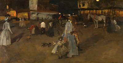 Ilta Amsterdamin padolla (öljy kankaalle) tekijältä Georg Hendrik Breitner
