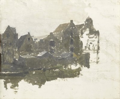 Varastot Teertuisen varrella Prinseneilandissa. tekijältä Georg-Hendrik Breitner