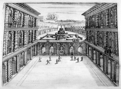 Linnan ja puutarhan suunnittelu, 1664 tekijältä Georg Andreas Bockler
