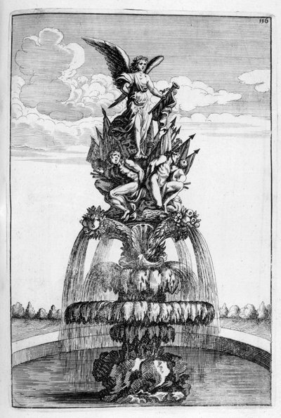 Suihkulähteen suunnittelu, 1664 tekijältä Georg Andreas Bockler