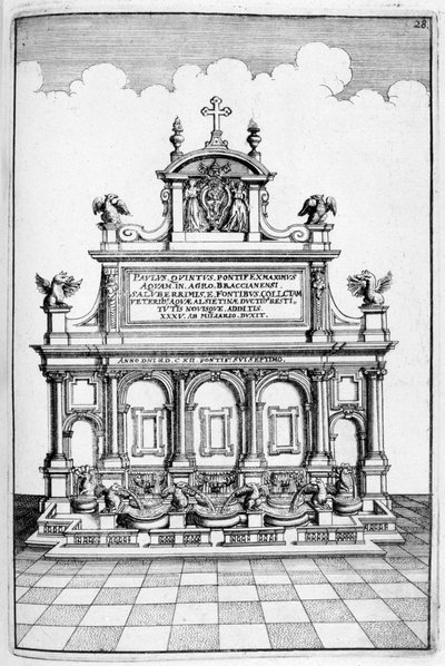 Suihkulähdesuunnittelu, 1664 tekijältä Georg Andreas Bockler