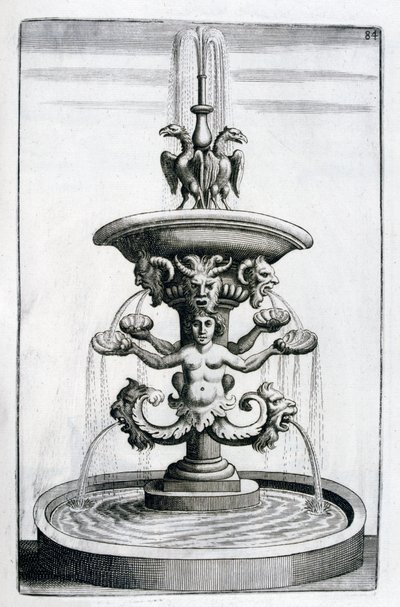 Suihkulähdesuunnittelu, 1664 tekijältä Georg Andreas Bockler