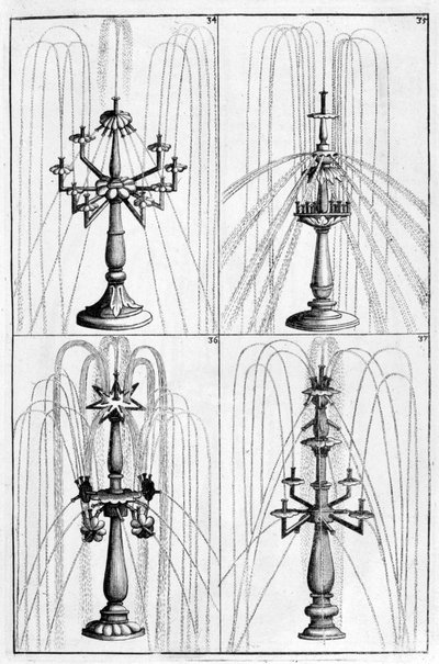 Koristeellinen suihkulähdesuunnittelu, 1664 tekijältä Georg Andreas Bockler