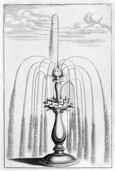 Koristeellinen suihkulähdesuunnittelu, 1664 tekijältä Georg Andreas Bockler