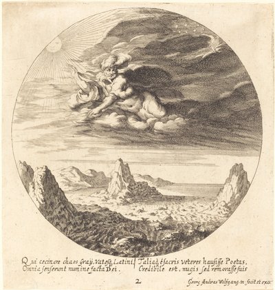 Jumala luo järjestyksen kaaoksesta tekijältä Georg Andreas Wolfgang the Elder