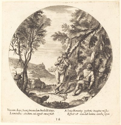 Mercury tuudittaa Argosin nukkumaan tekijältä Georg Andreas Wolfgang the Elder