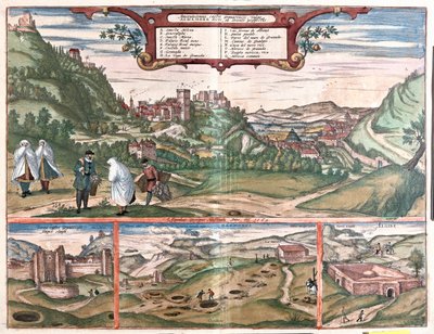 Alhambra - Masmorosin luolien vuoret - Granada, Espanja - teoksessa 