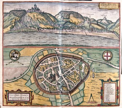 Cochem, Saksa - Georg Braunin teoksessa "Civitates Orbis Terrarum", Köln 1617. tekijältä Georg Braun