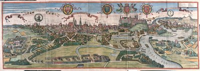 Krakova, Puola - Georg Braunin teoksessa "Civitates Orbis Terrarum", Köln 1617. tekijältä Georg Braun