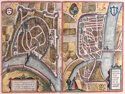 Grenoble - Romans sur Iser, Ranska, Georg Braunin "Civitates Orbis Terrarum", Köln 1617. tekijältä Georg Braun