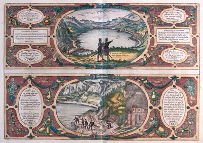 Sibillan luola - Ostia - Agnano, Italia, Georg Braunin "Civitates Orbis Terrarum", Köln 1617. tekijältä Georg Braun
