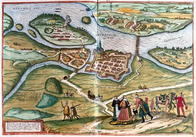 Gyor, Unkari - Georg Braunin "Civitates Orbis Terrarum", Köln 1617. tekijältä Georg Braun