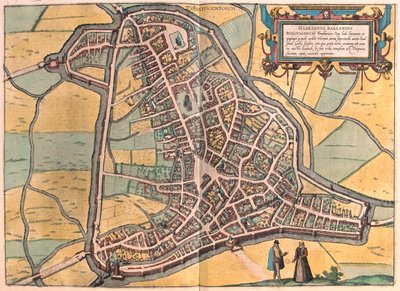 Hertogenbosch, Alankomaat - Georg Braunin "Civitates Orbis Terrarum", Köln 1617. tekijältä Georg Braun