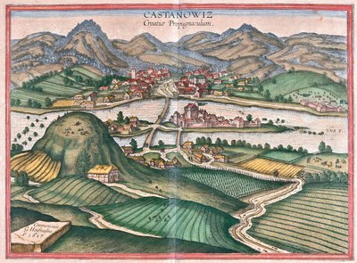 Kostajnica, Kroatia - teoksessa "Civitates Orbis Terrarum", Georg Braun, Köln 1617. tekijältä Georg Braun