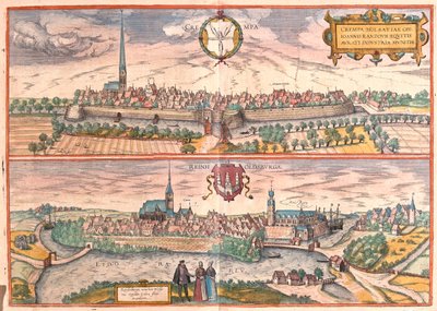 Krempe, Rendsburg, Saksa - Georg Braunin teoksessa "Civitates Orbis Terrarum", Köln 1617. tekijältä Georg Braun