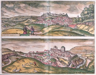 Lebrija - Settenil - Espanja, teoksessa "Civitates Orbis Terrarum", Georg Braun, Köln 1617. tekijältä Georg Braun