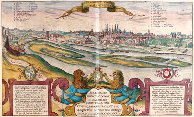 München, Saksa - Georg Braunin teoksessa "Civitates Orbis Terrarum", Köln 1617. tekijältä Georg Braun
