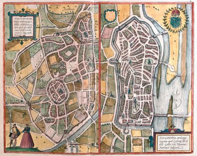 Nevers, Ranska, Georg Braunin teoksessa "Civitates Orbis Terrarum", Köln 1617. tekijältä Georg Braun